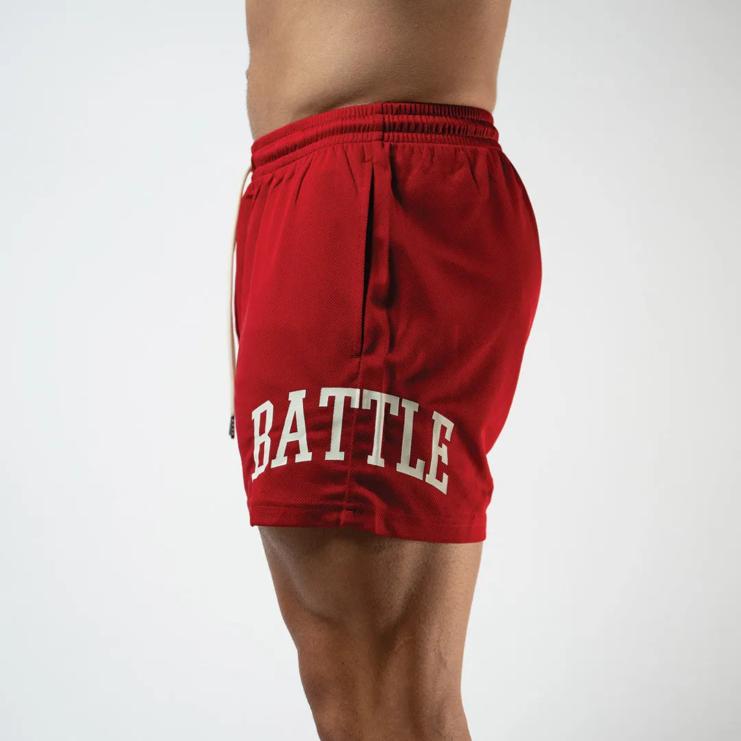 UPHILL BATTLE Shorts Crimson