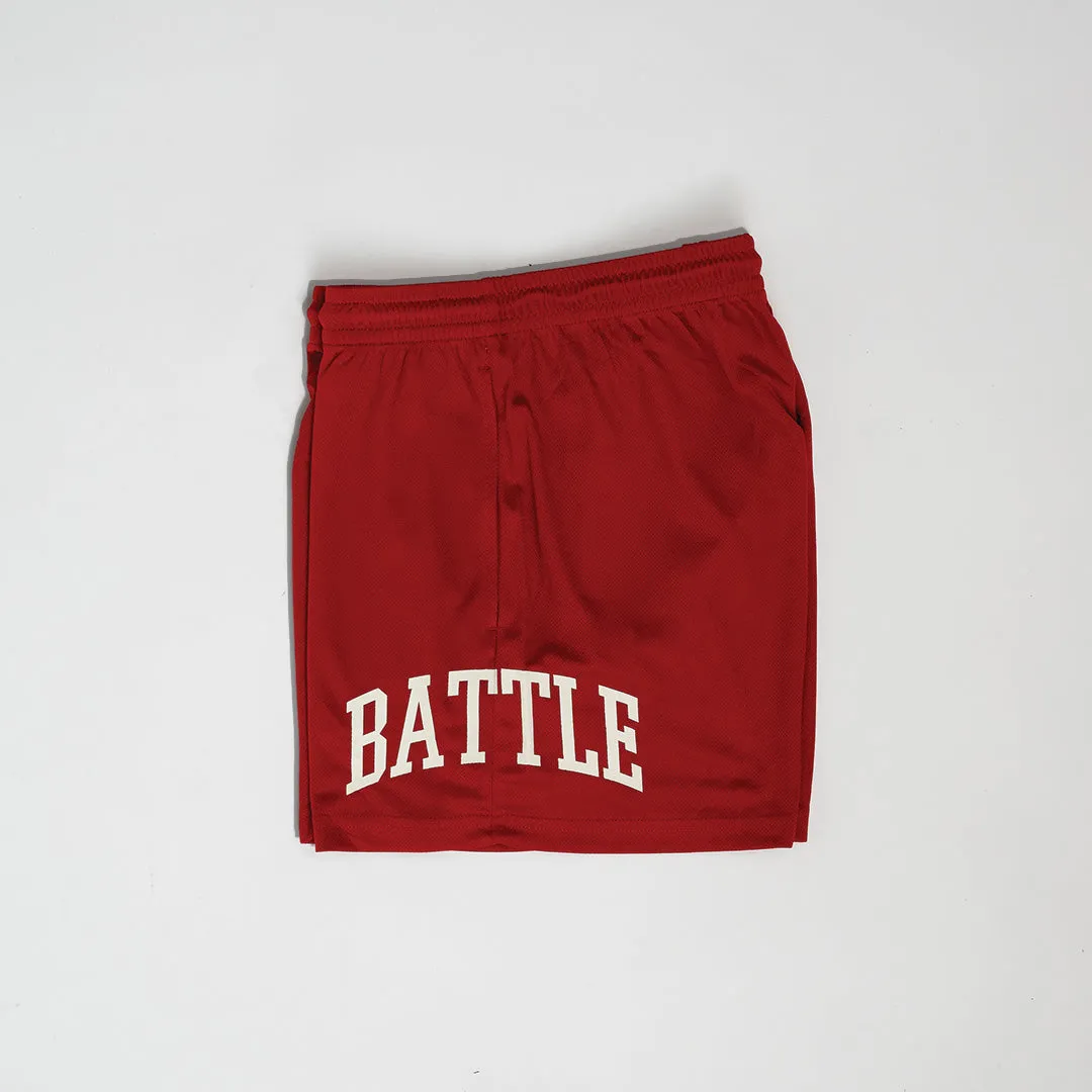 UPHILL BATTLE Shorts Crimson