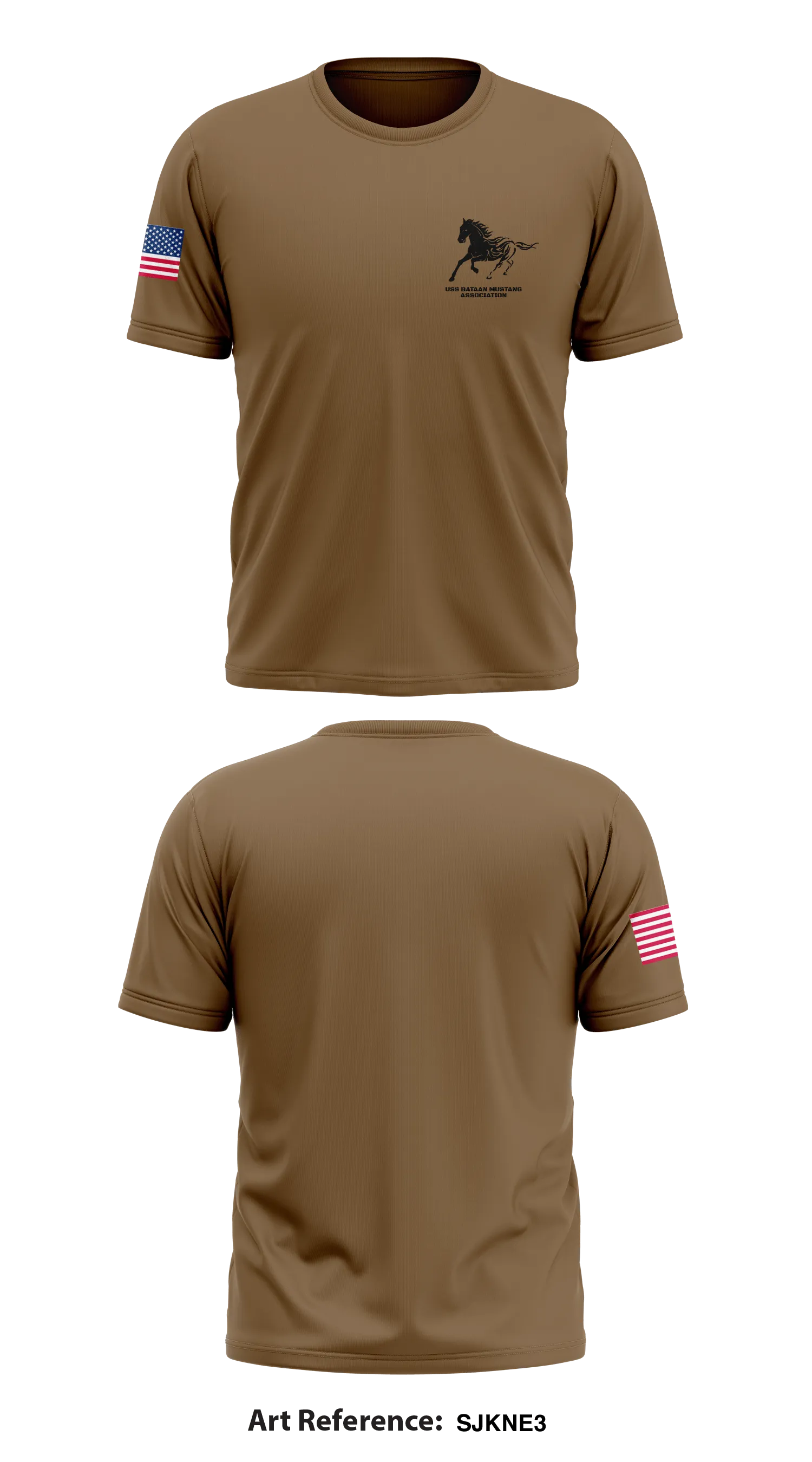 USS BATAAN Mustang Association Core Men's SS Performance Tee - SjKne3