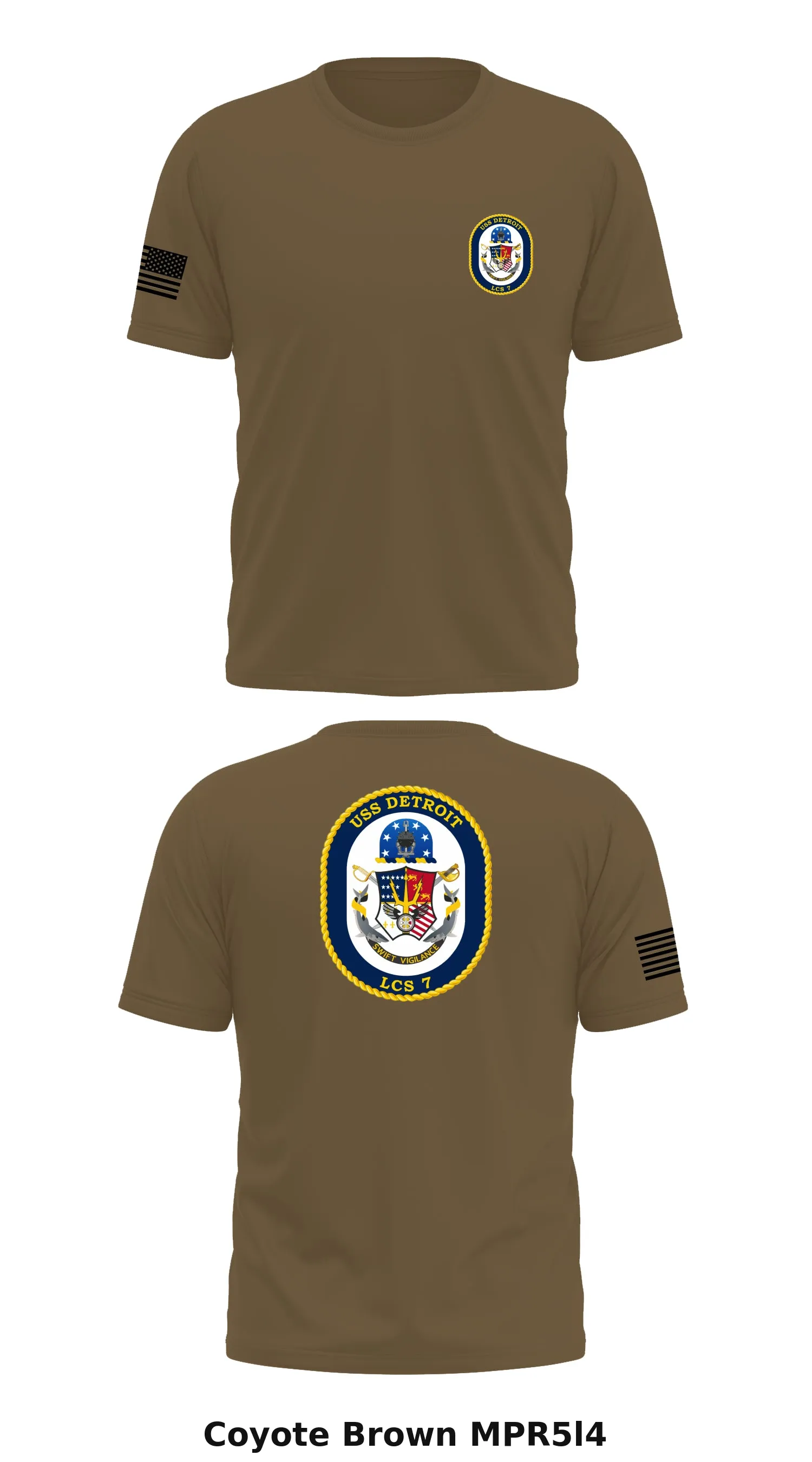 USS Detroit Gold Store 1 Core Men's SS Performance Tee - MPR5l4