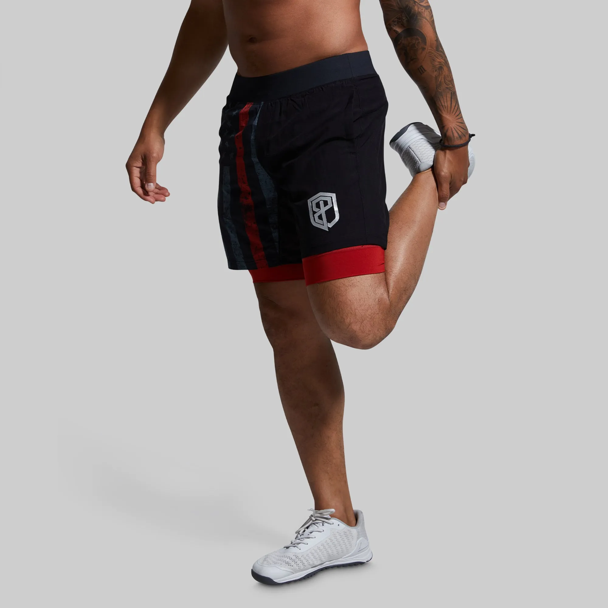 Versatile Short w/ Compression 7" (Thin Red Line Gunmetal)