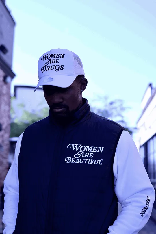 Women Are Beautiful (WH) | Black Puffer Vest