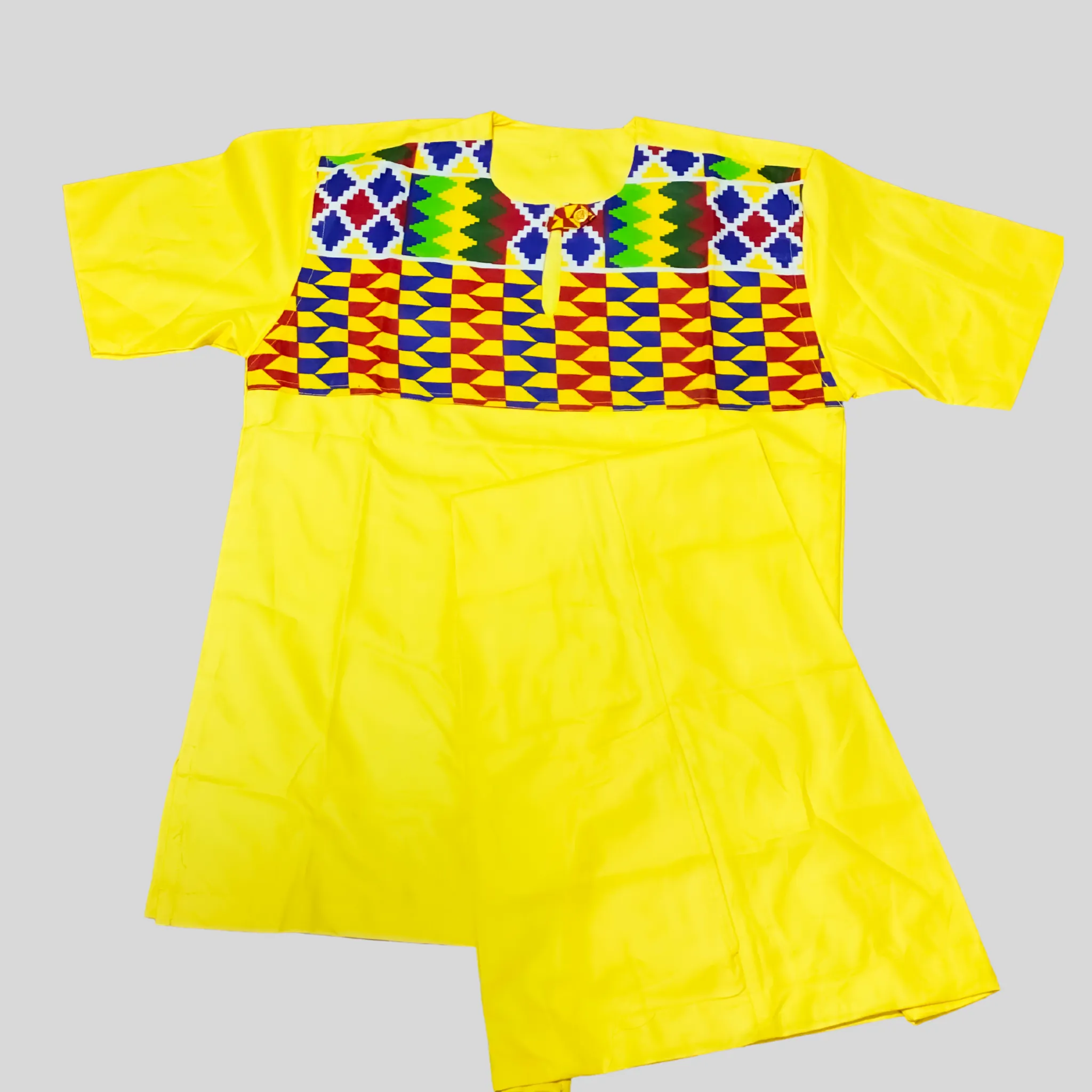 Yellow Short Sleeve Men Set