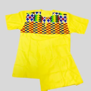 Yellow Short Sleeve Men Set