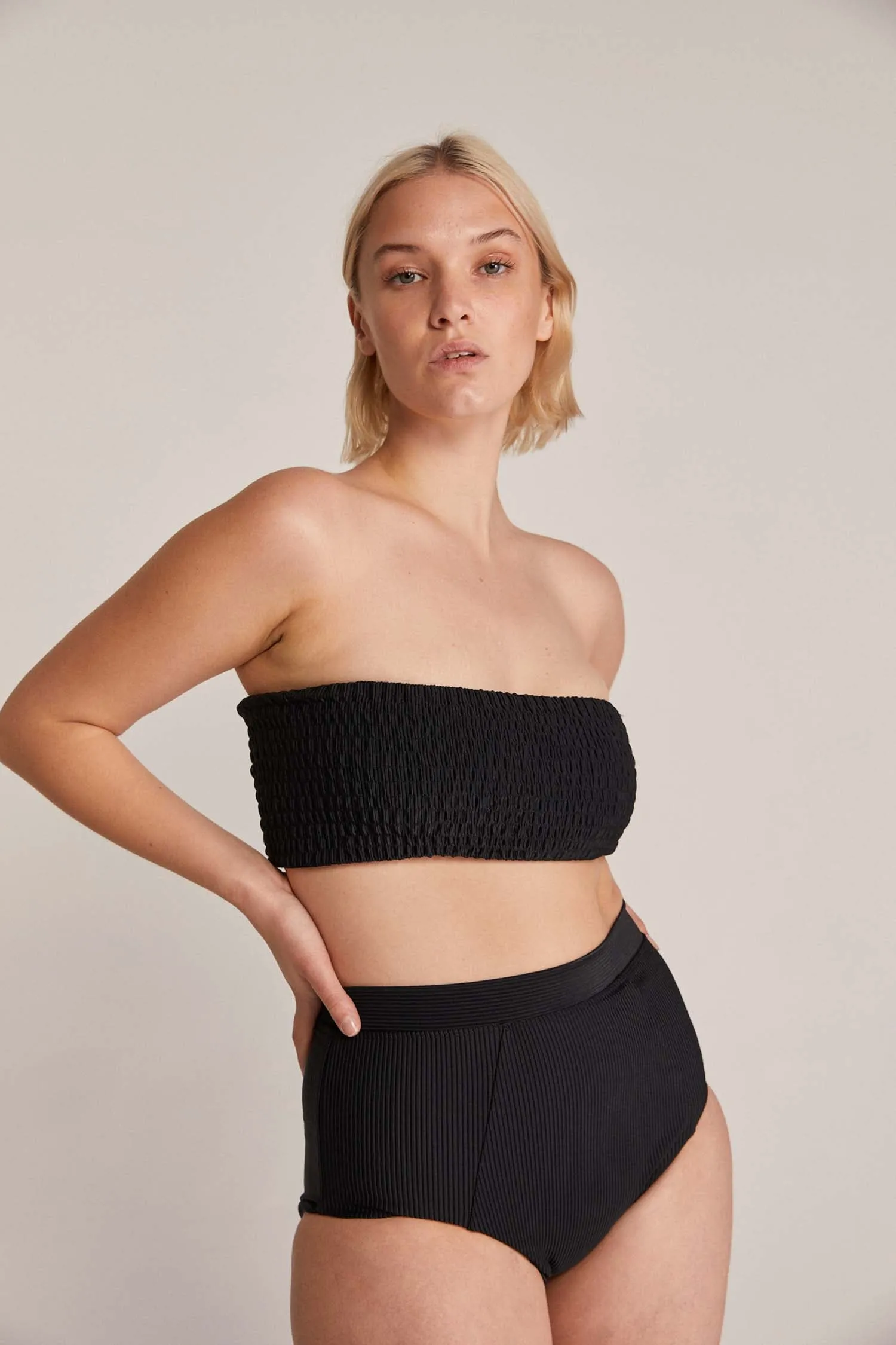 ZARI FULL CUT BIKINI PANT - BLACK