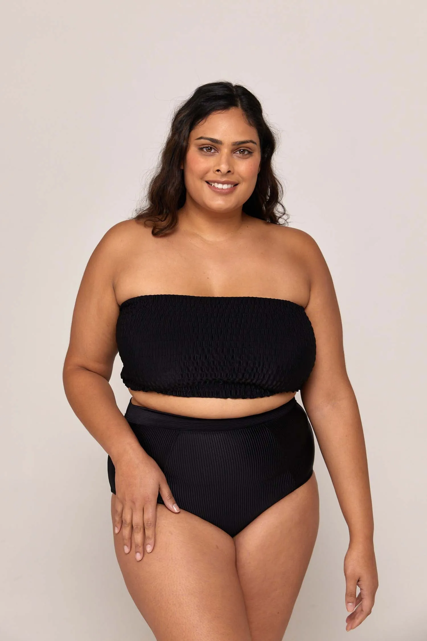 ZARI FULL CUT BIKINI PANT - BLACK