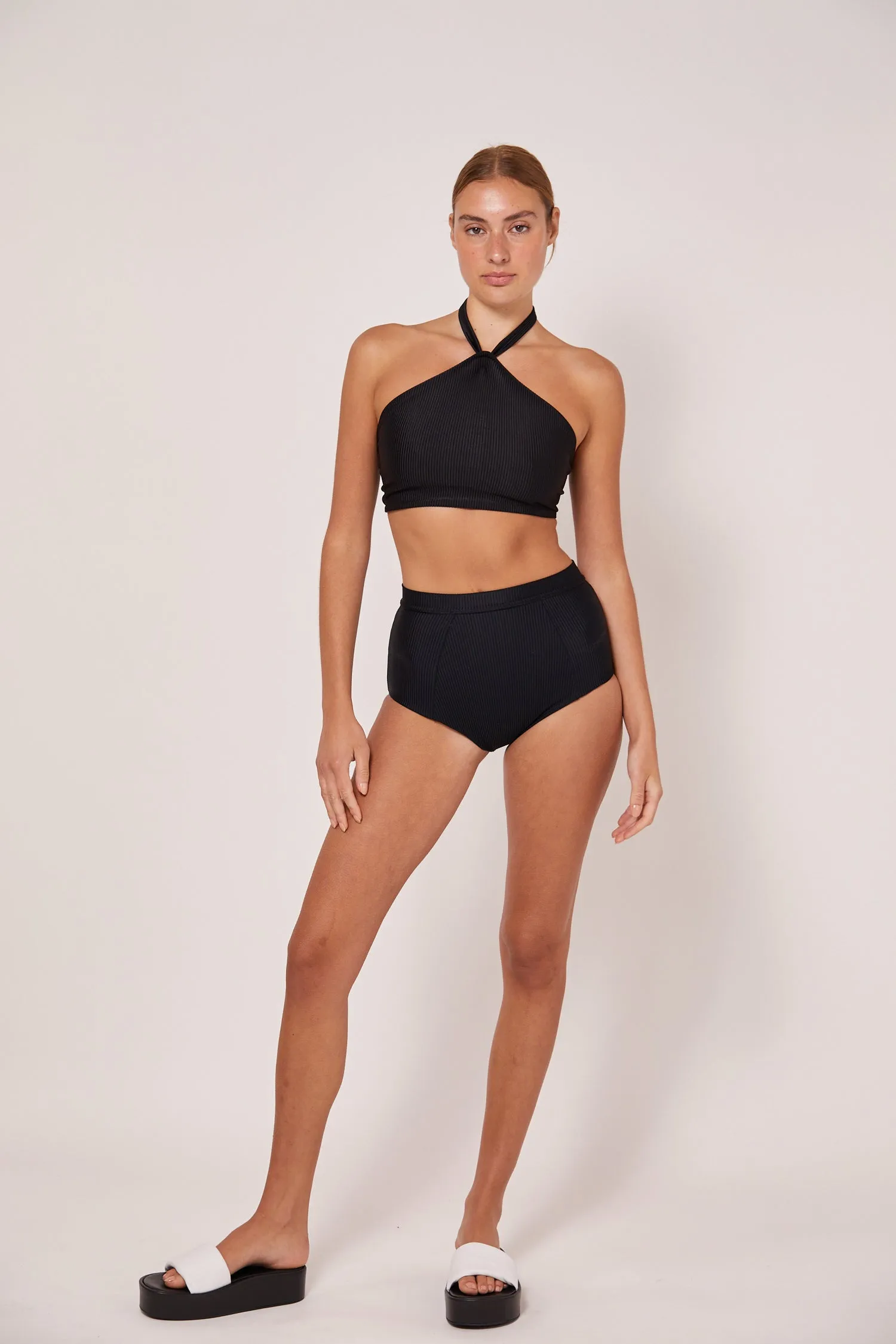 ZARI FULL CUT BIKINI PANT - BLACK