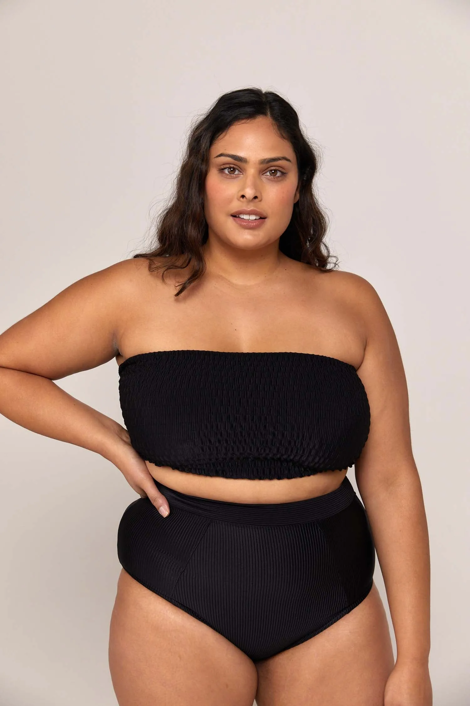 ZARI FULL CUT BIKINI PANT - BLACK