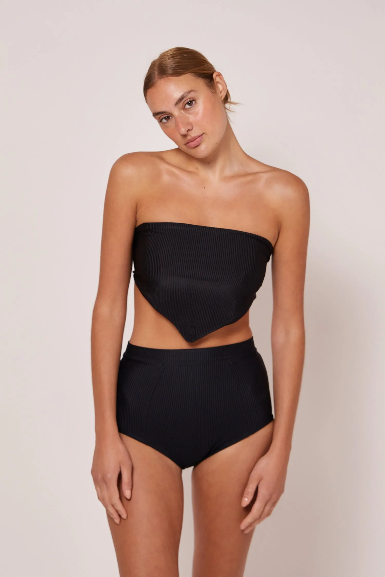 ZARI FULL CUT BIKINI PANT - BLACK