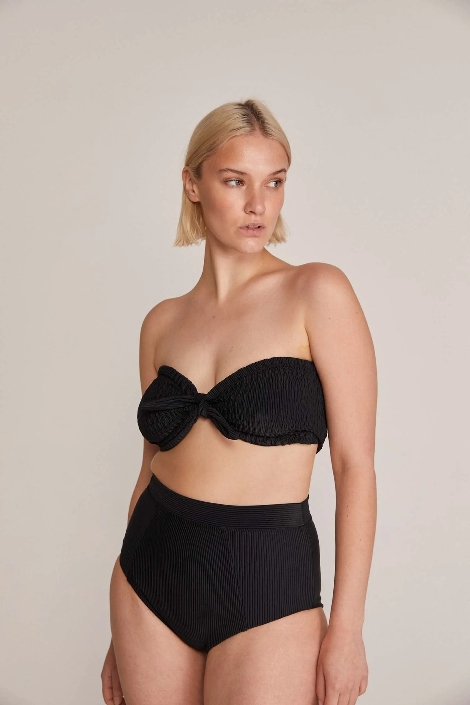 ZARI FULL CUT BIKINI PANT - BLACK