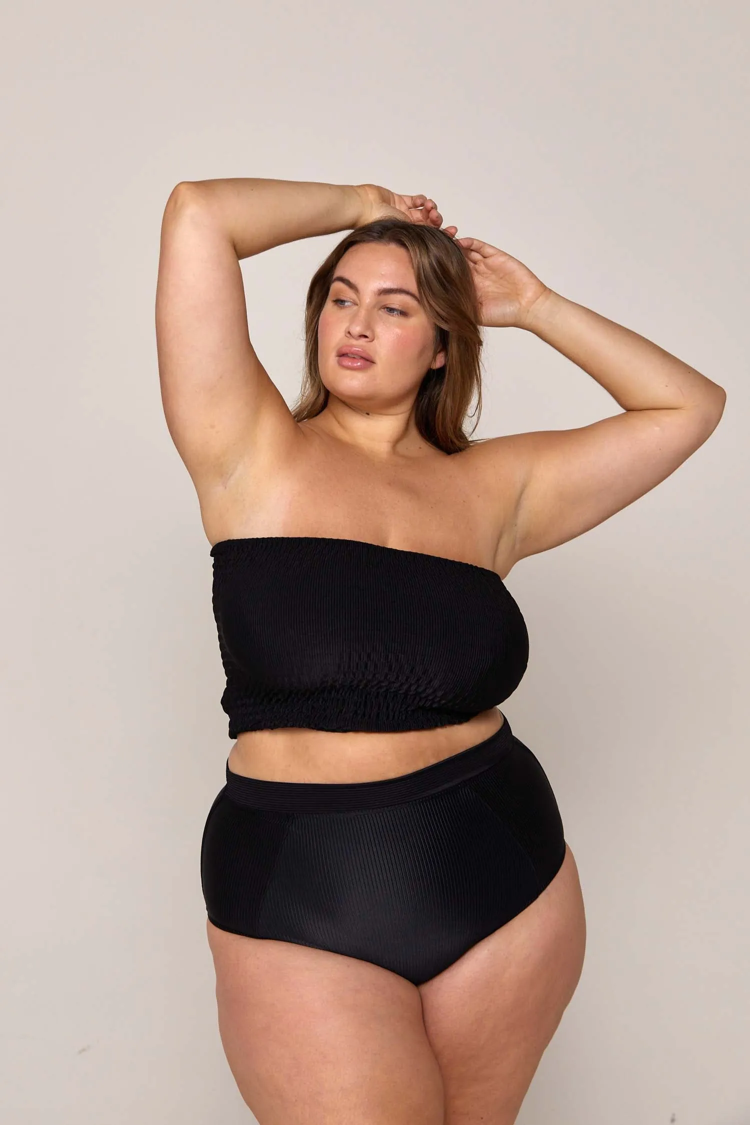 ZARI FULL CUT BIKINI PANT - BLACK