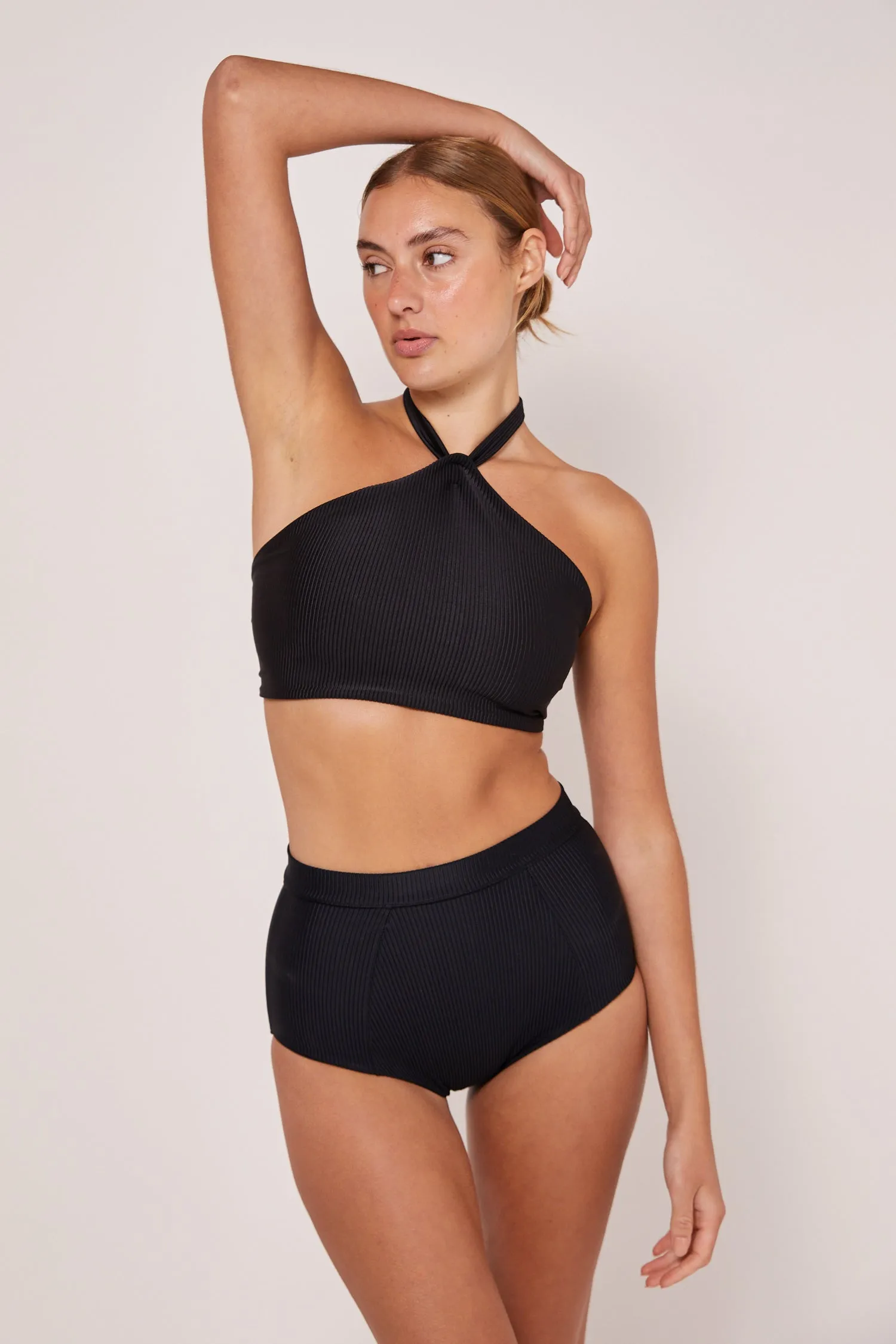 ZARI FULL CUT BIKINI PANT - BLACK