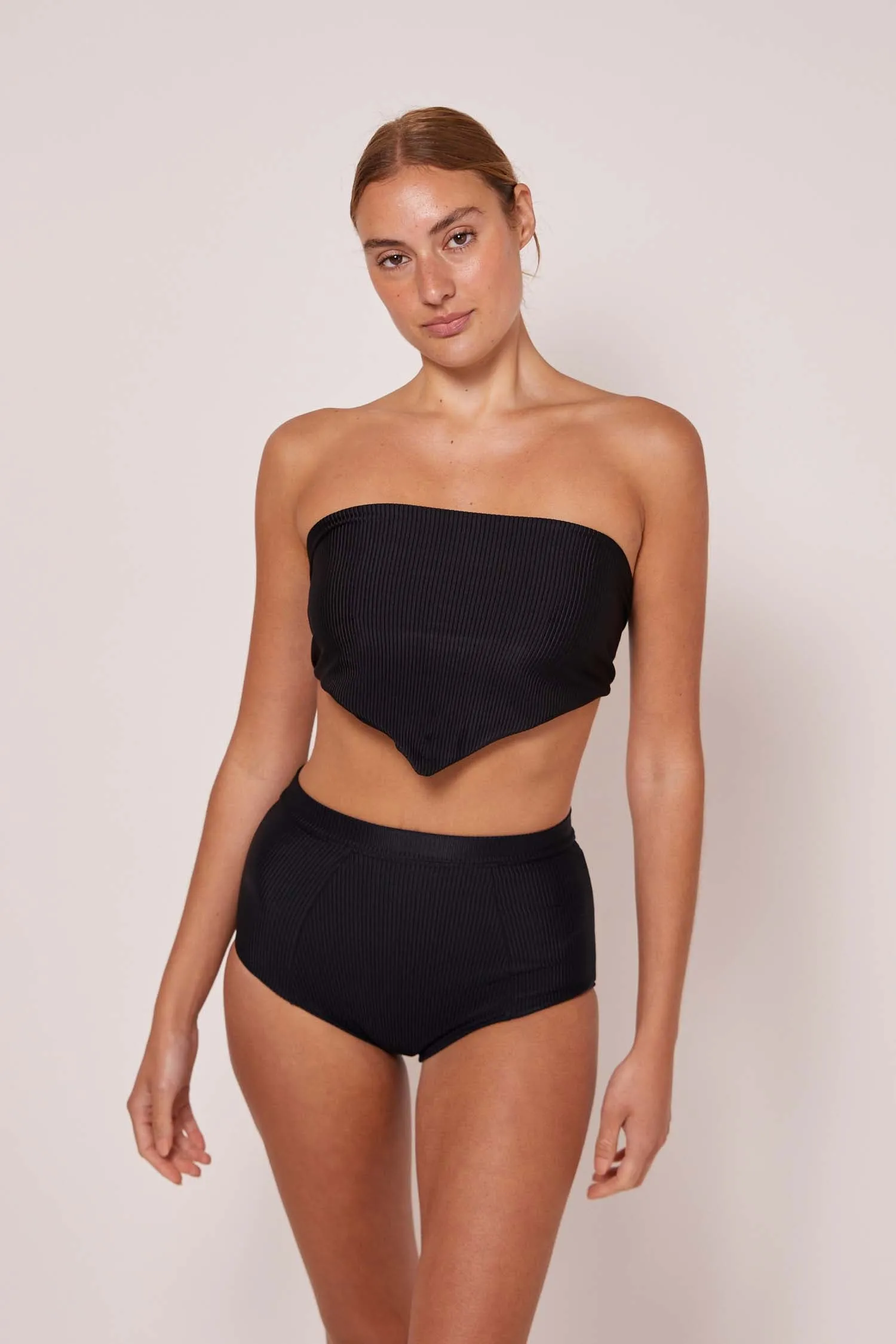 ZARI FULL CUT BIKINI PANT - BLACK
