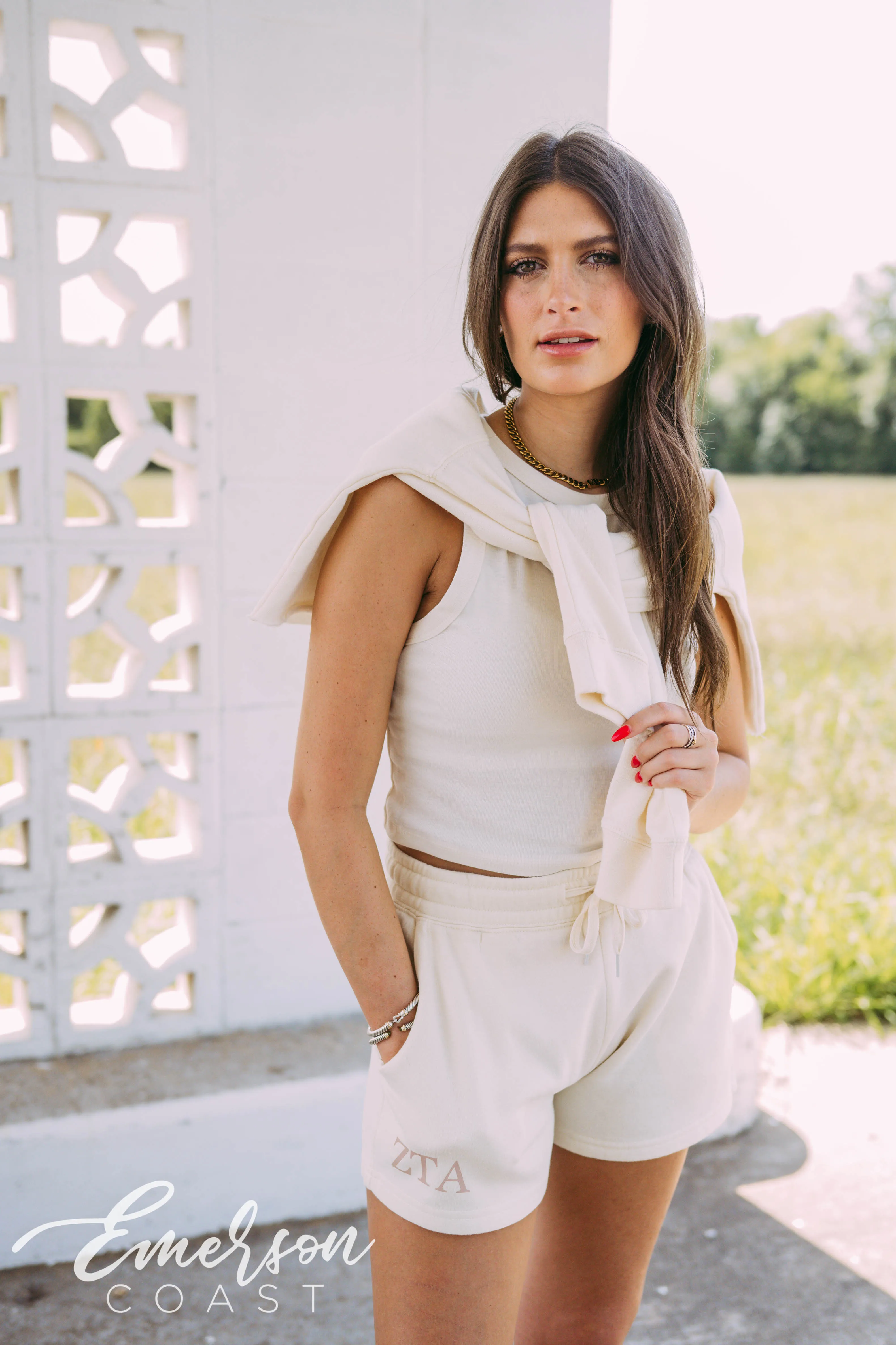 Zeta Tau Alpha Matching Ivory Set