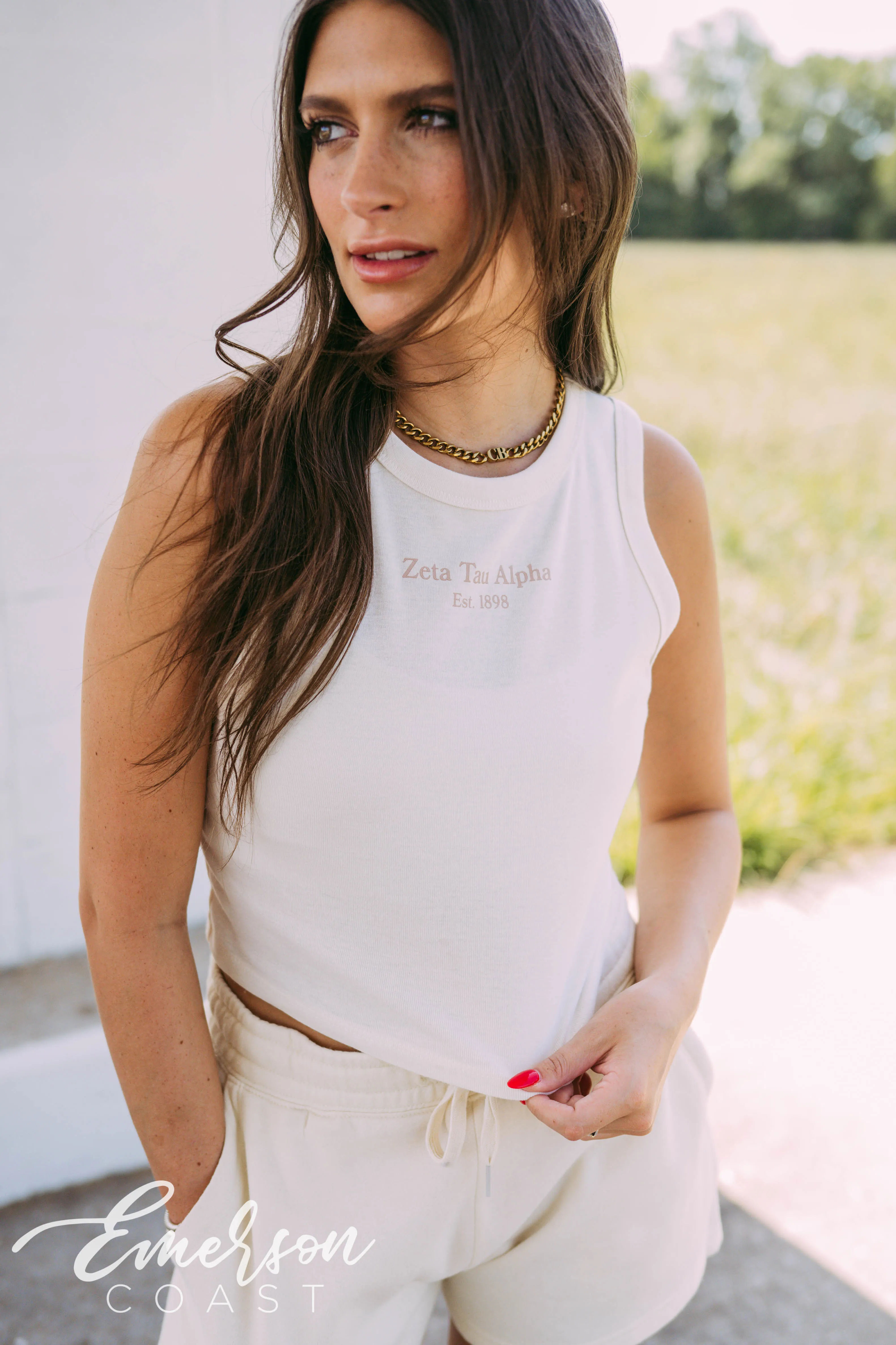 Zeta Tau Alpha Matching Ivory Set
