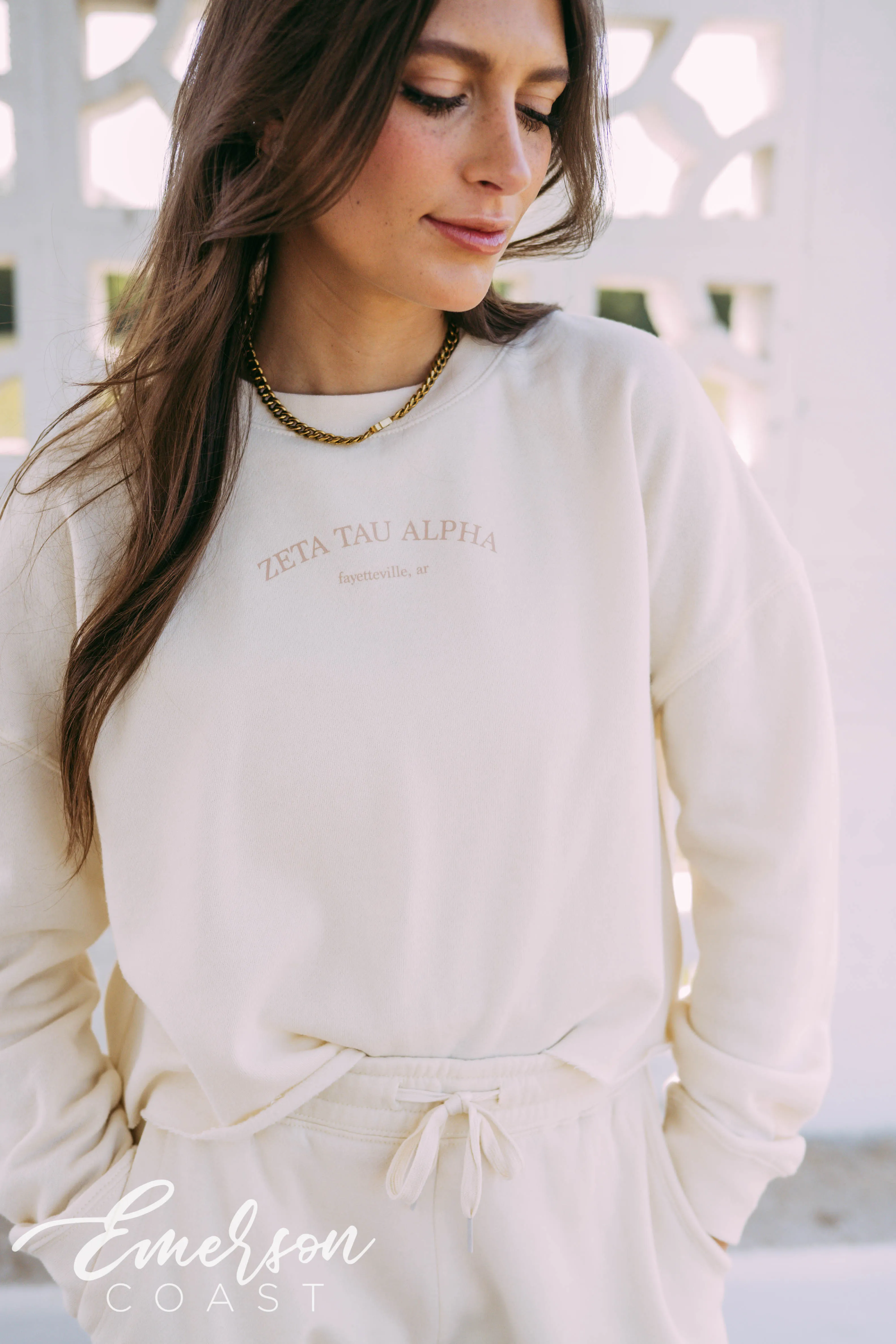 Zeta Tau Alpha Matching Ivory Set